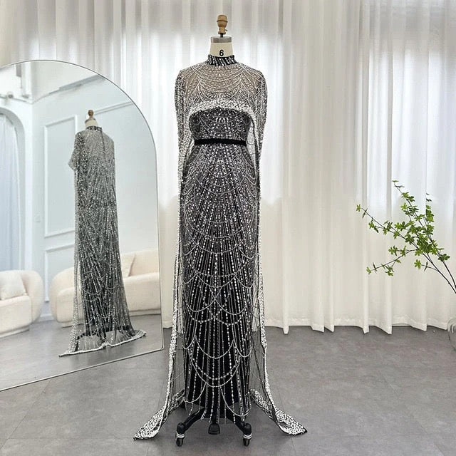 Enchanted - strapless with a removable cape