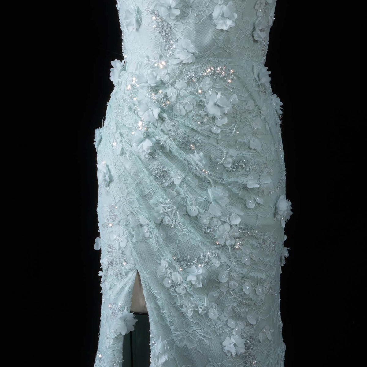 Elegant 3D Floral Lace Mermaid Evening Dress SS603