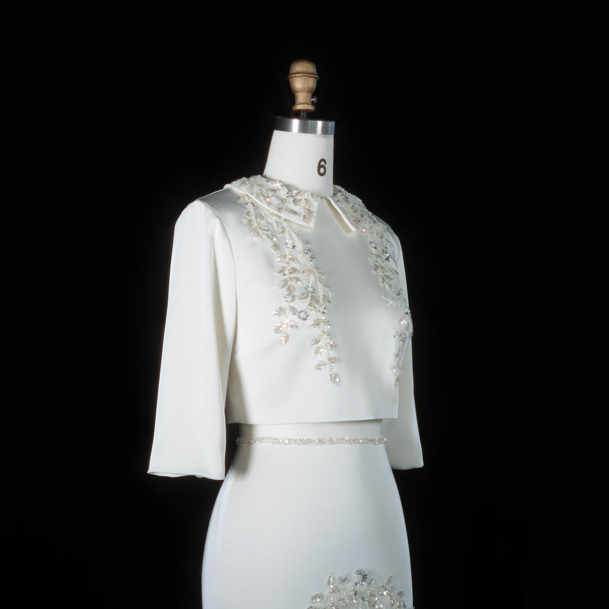 Elegant Arabic Beaded Two Piece Evening Dress with Sleeves SS214