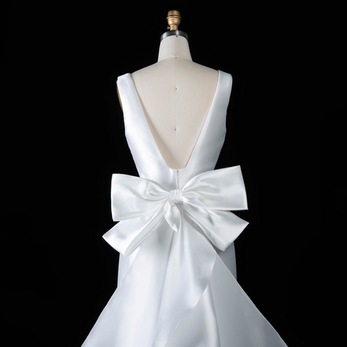 Elegant Oversized Bow V-neck Mermaid Evening Dress SF110