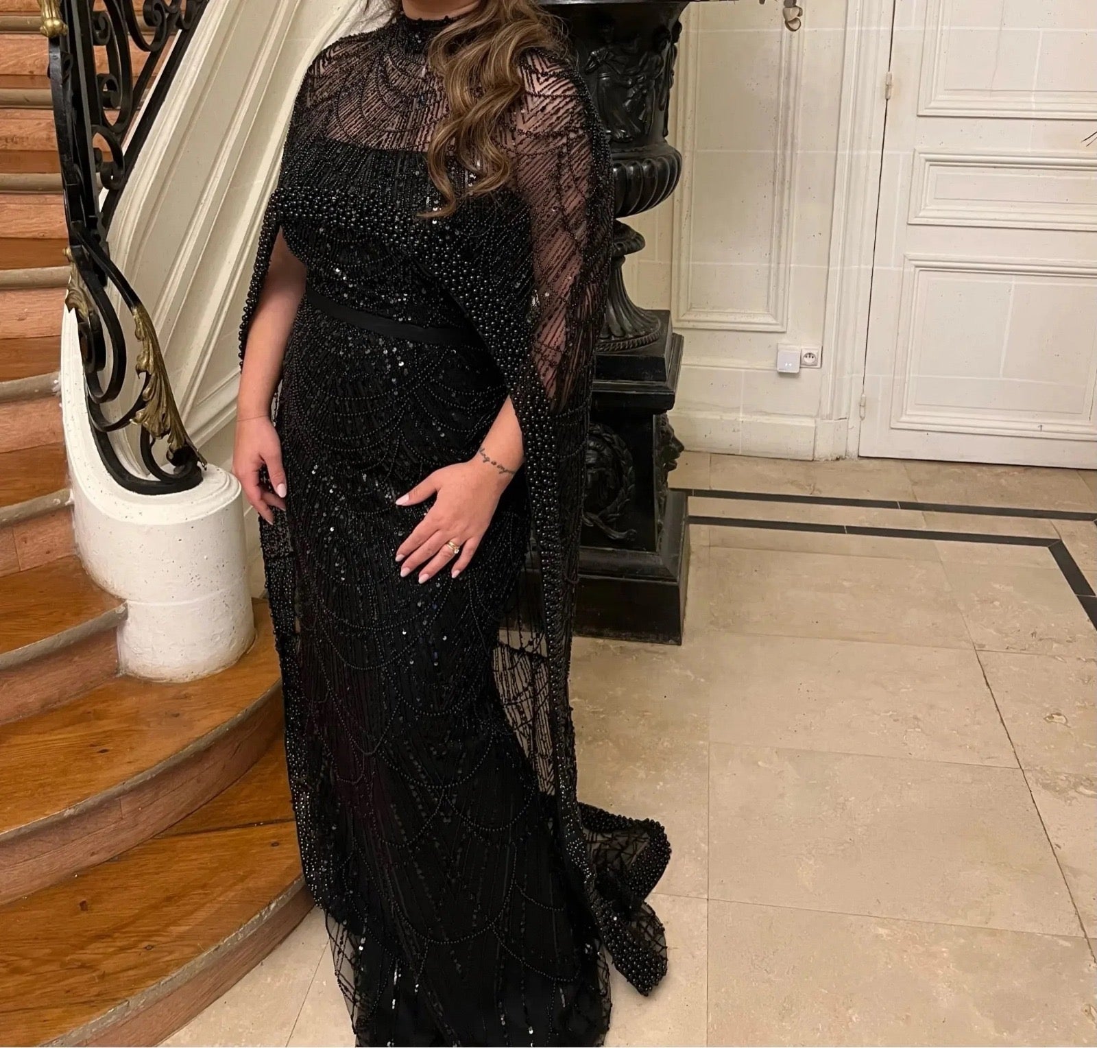 Enchanted - strapless with a removable cape