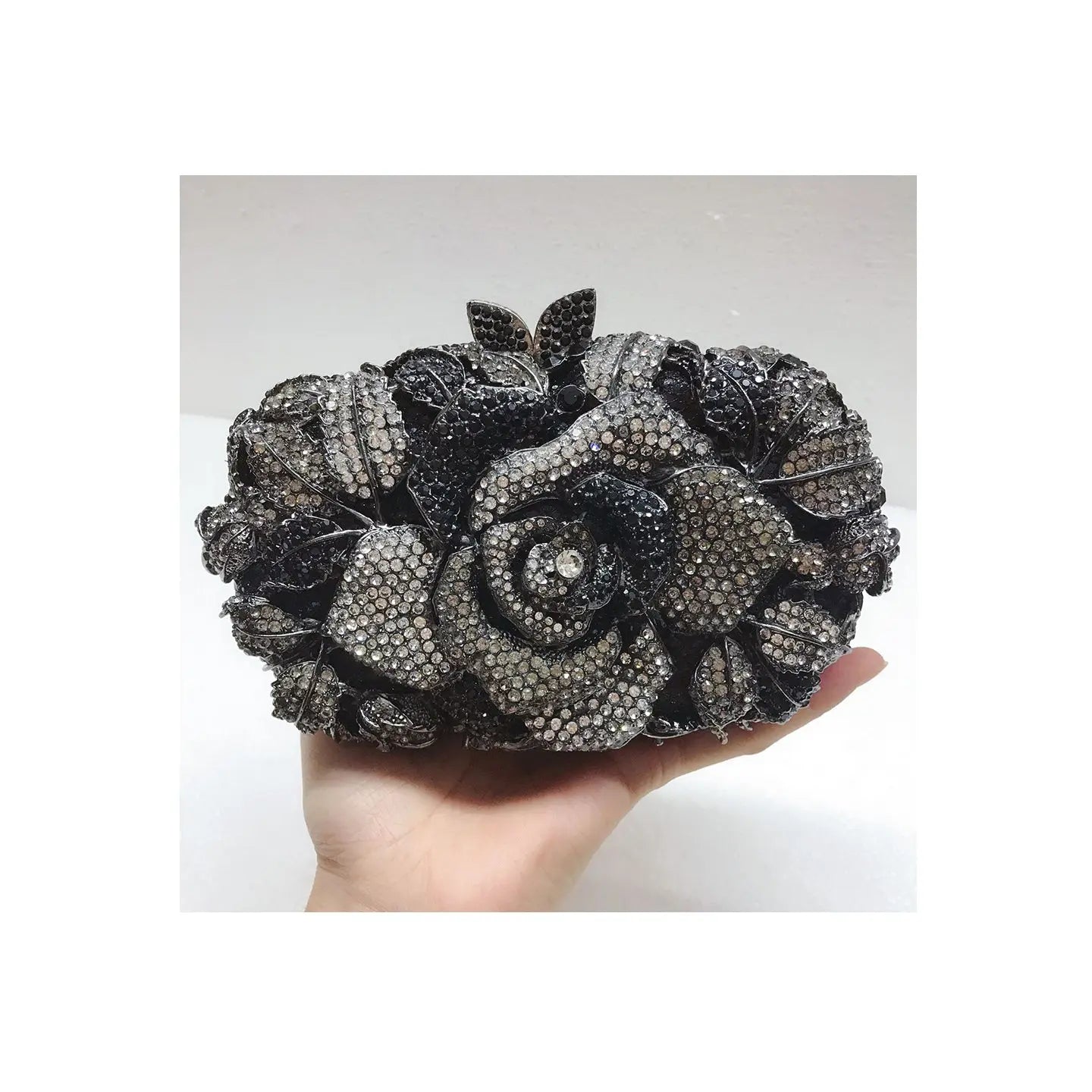 Hollow Rose Diamond Evening Bag Clutch HB010