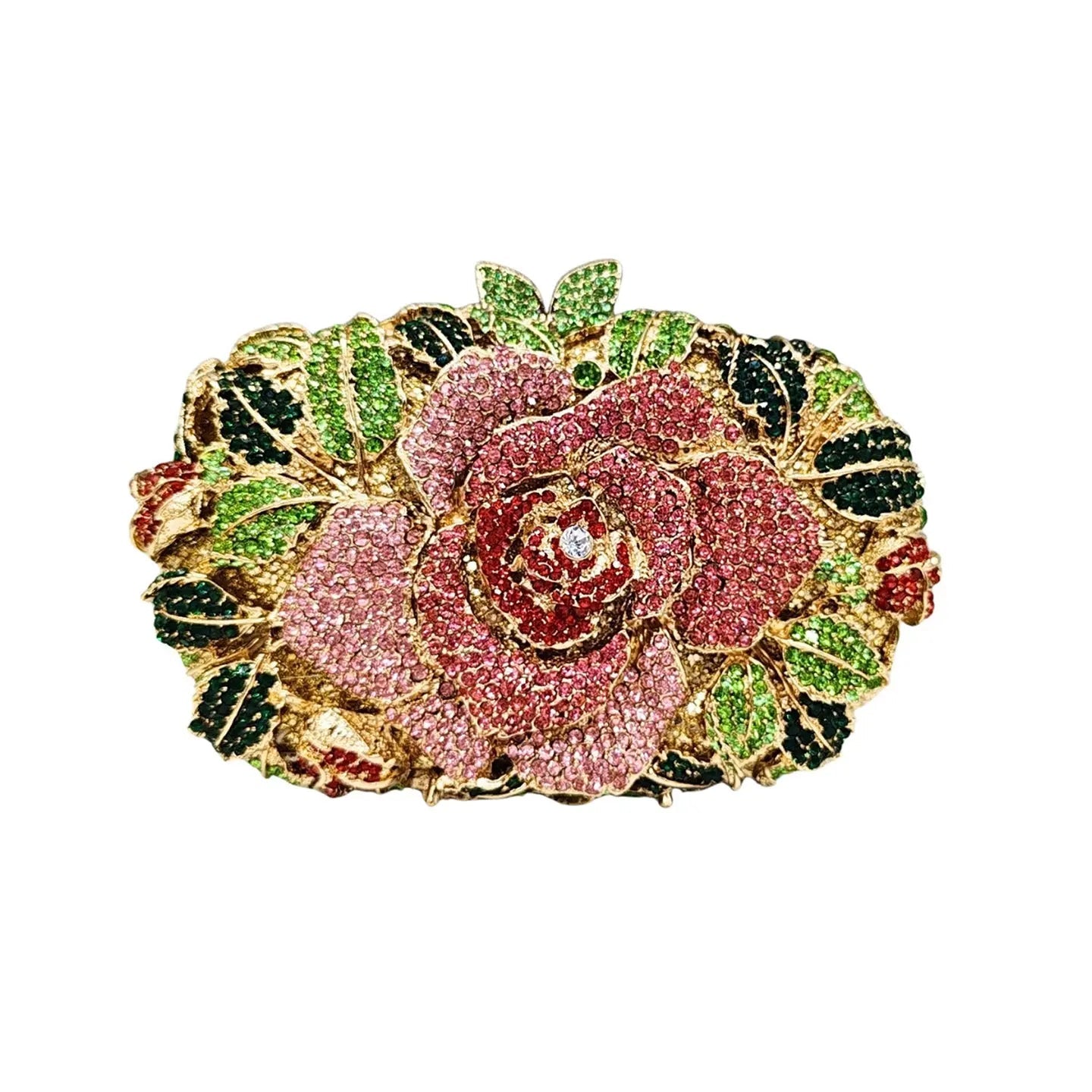 Hollow Rose Diamond Evening Bag Clutch HB010