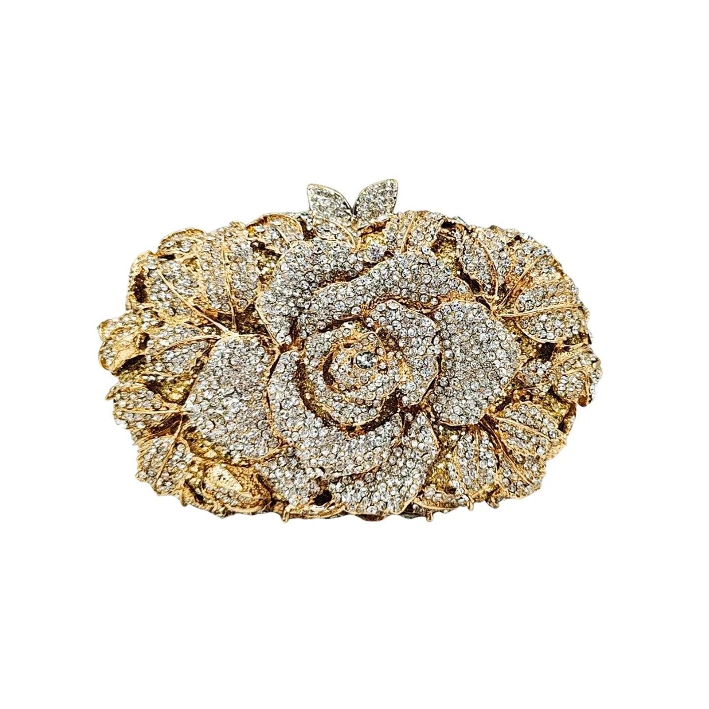 Hollow Rose Diamond Evening Bag Clutch HB010