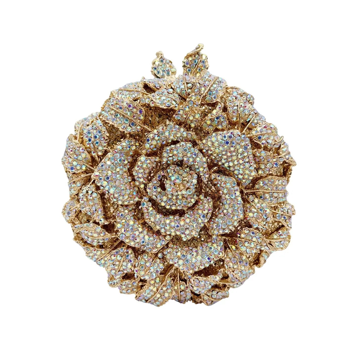 3D Camellia Diamond Evening Clutch HB012