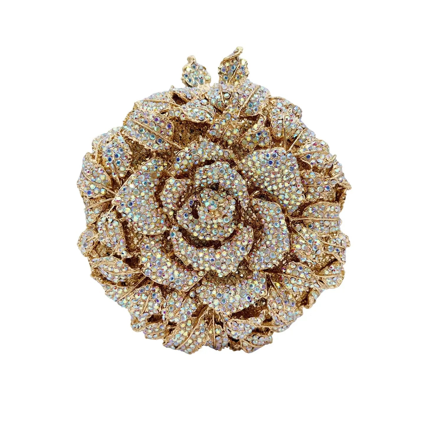 3D Camellia Diamond Evening Clutch HB012