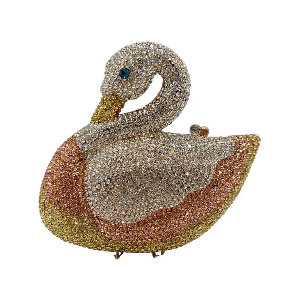 ASwan Shaped Diamond Evening Clutch Bag HB026