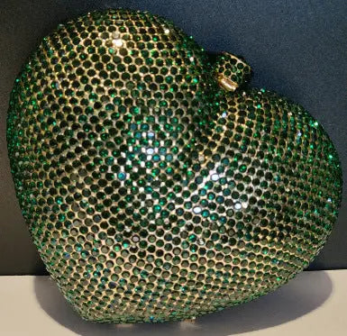 Heart Shaped Crystal Evening Clutch Bag HB027