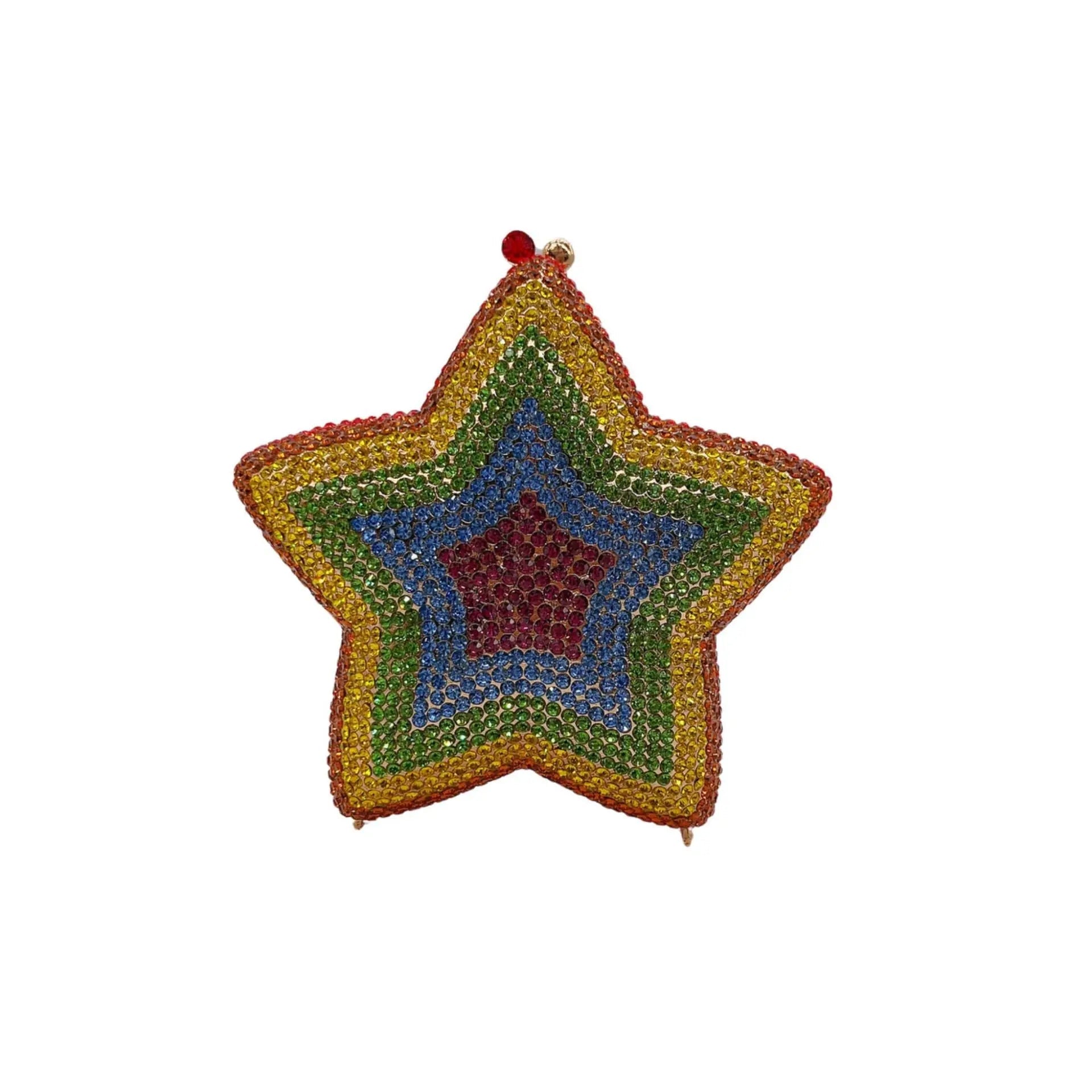 Star Shaped Crystal Evening Clutch Bag HB033