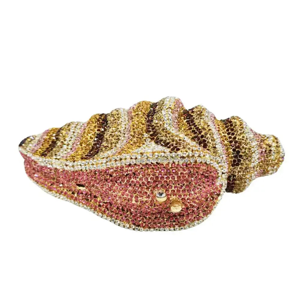 Conch Crystal Evening Clutch Bag HB034