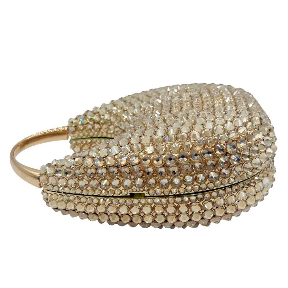 Oval Shaped Diamond Evening Clutch Bag HB035