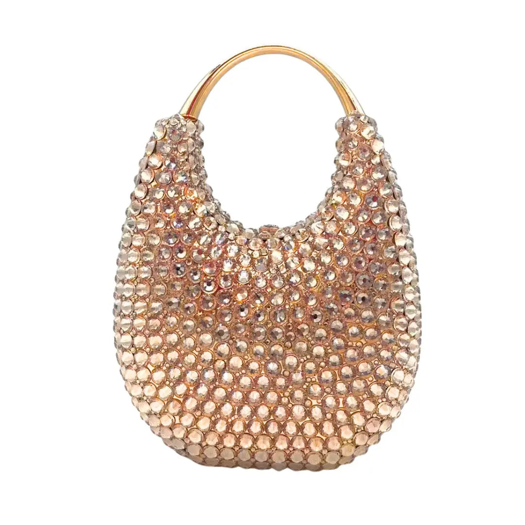 Oval Shaped Diamond Evening Clutch Bag HB035