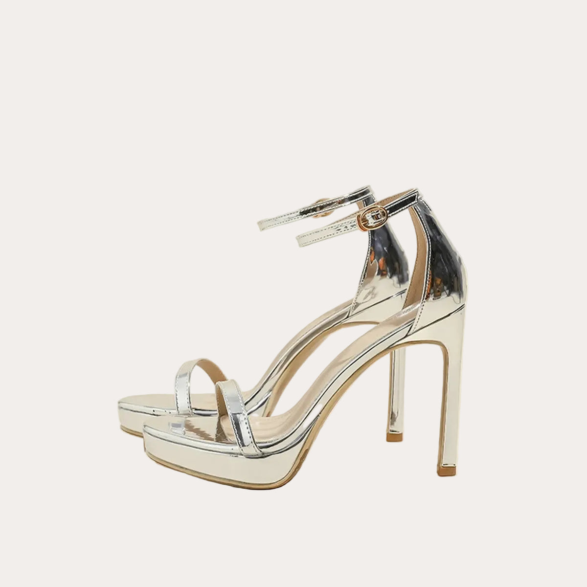 Nude Ankle Strap High Heels HH001