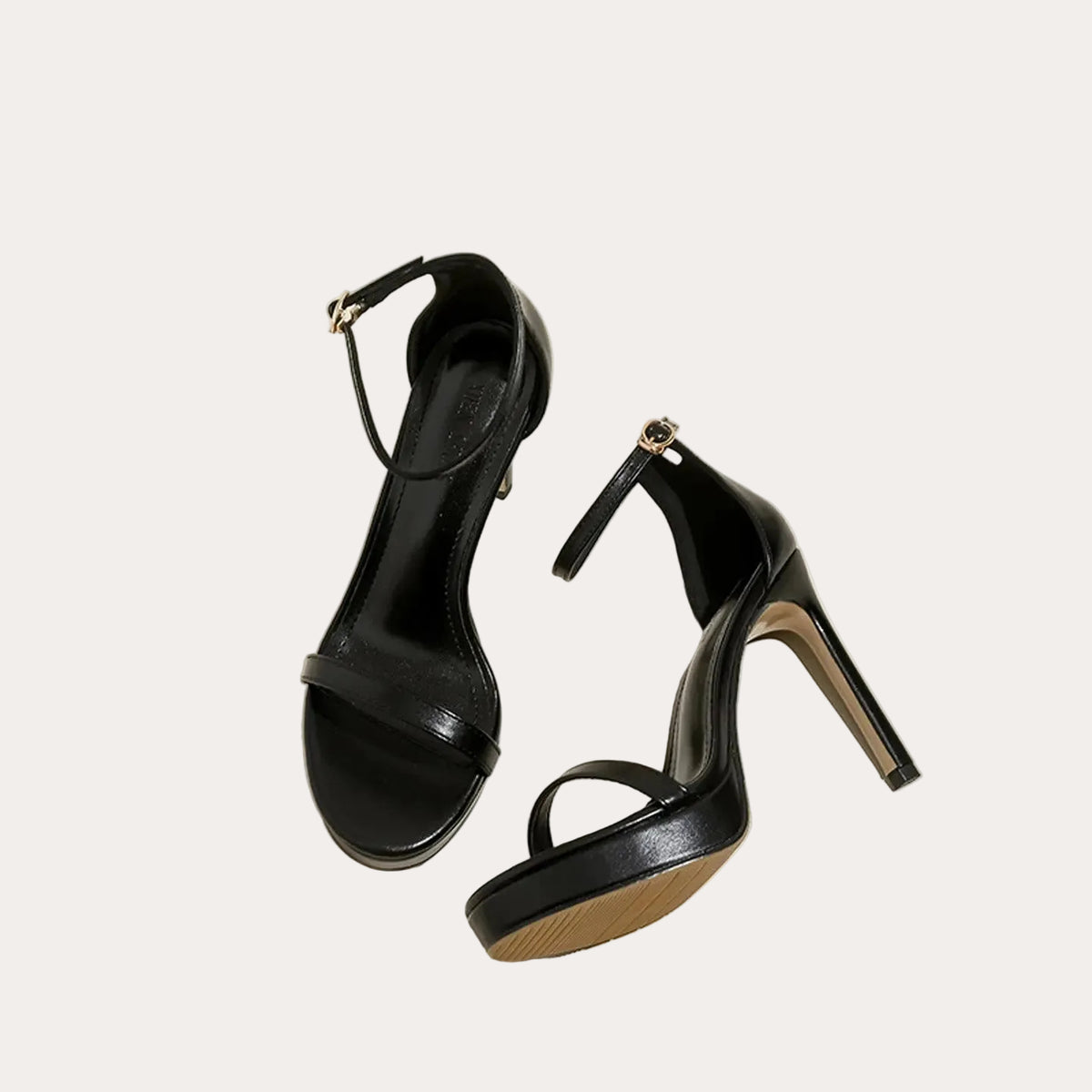 Nude Ankle Strap High Heels HH001