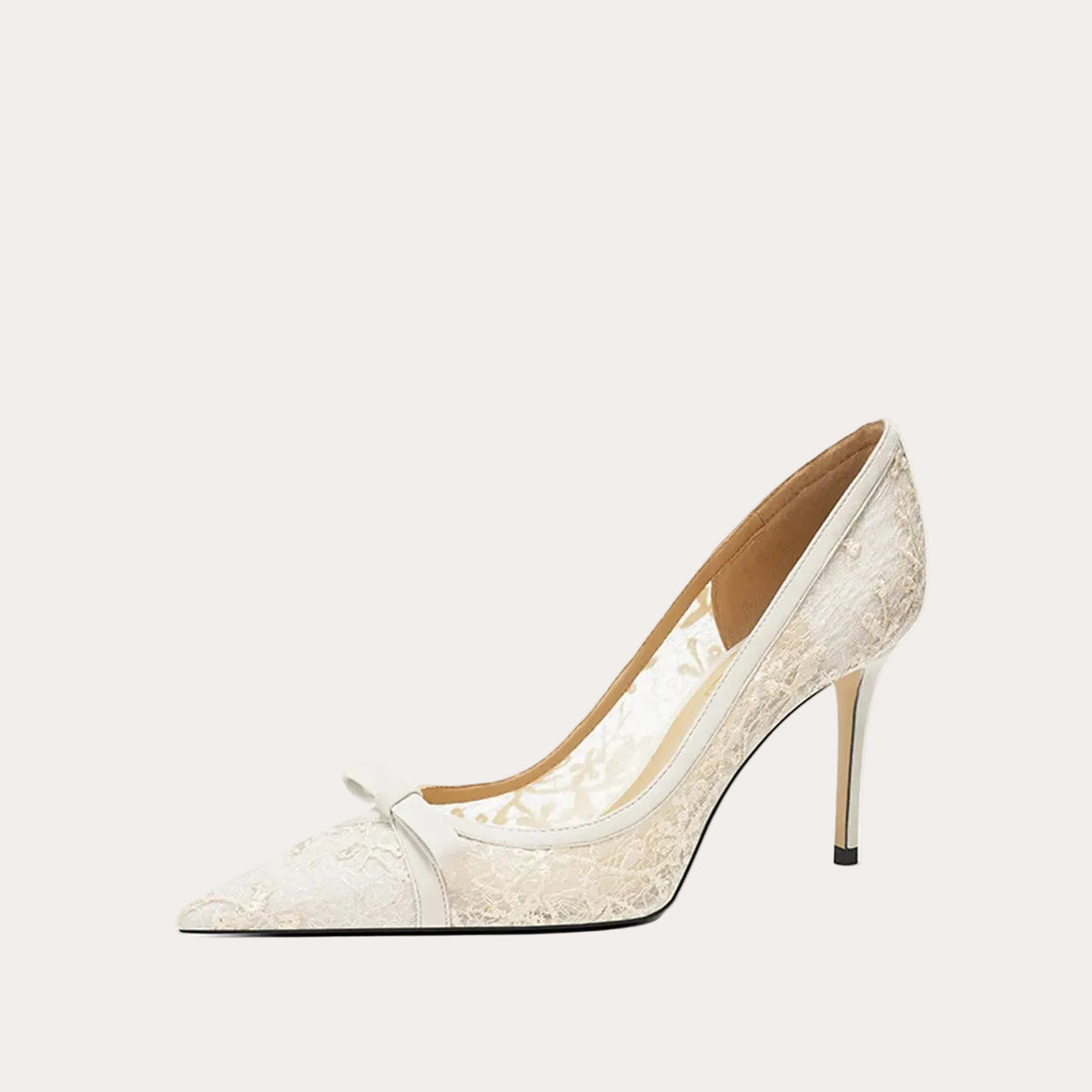 Elegant Mesh Bow High Heel HH017