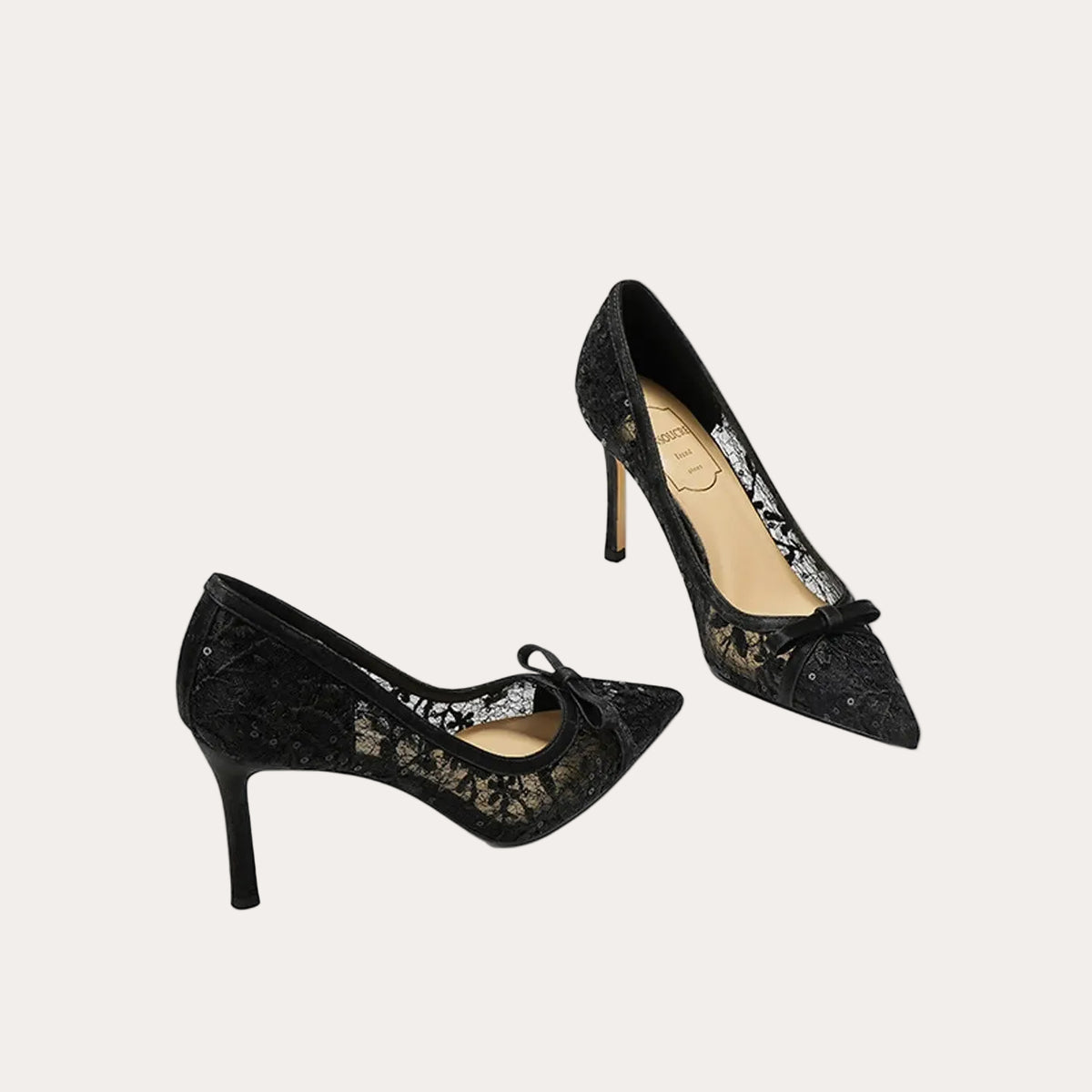 Elegant Mesh Bow High Heel HH017
