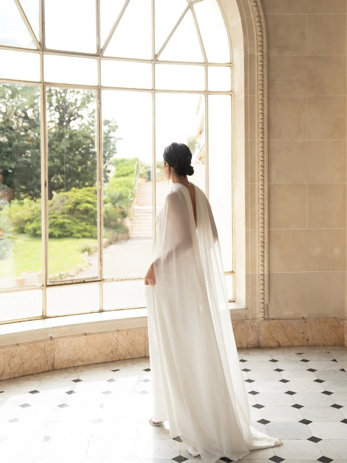 Strapless Lace Corset Wedding Dresses with Scarf SW241