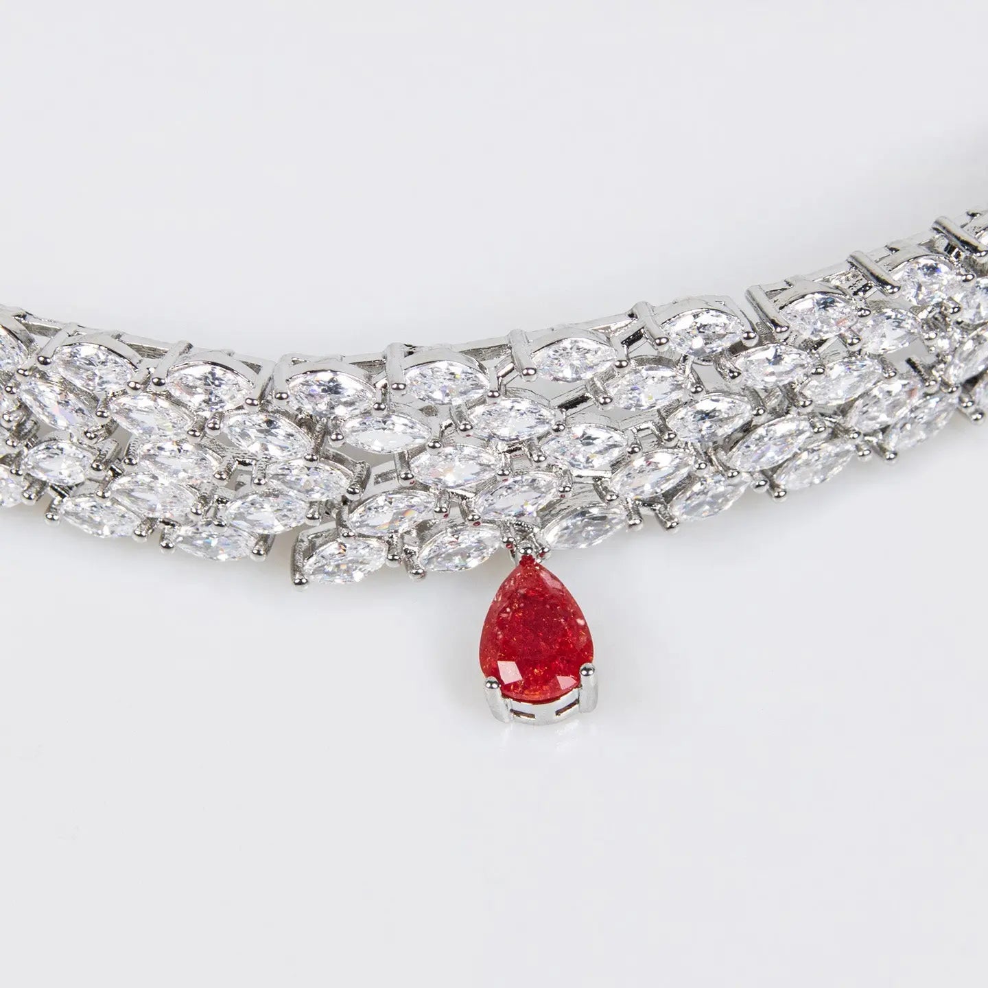 Elegant Beauty Zircon Pull Necklace Jewelry JW009