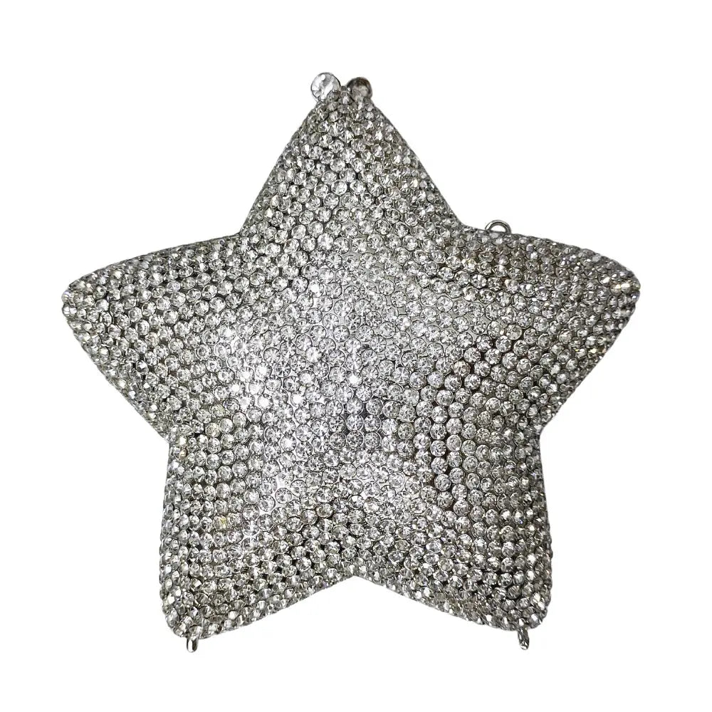 Star Shaped Crystal Evening Clutch Bag HB033