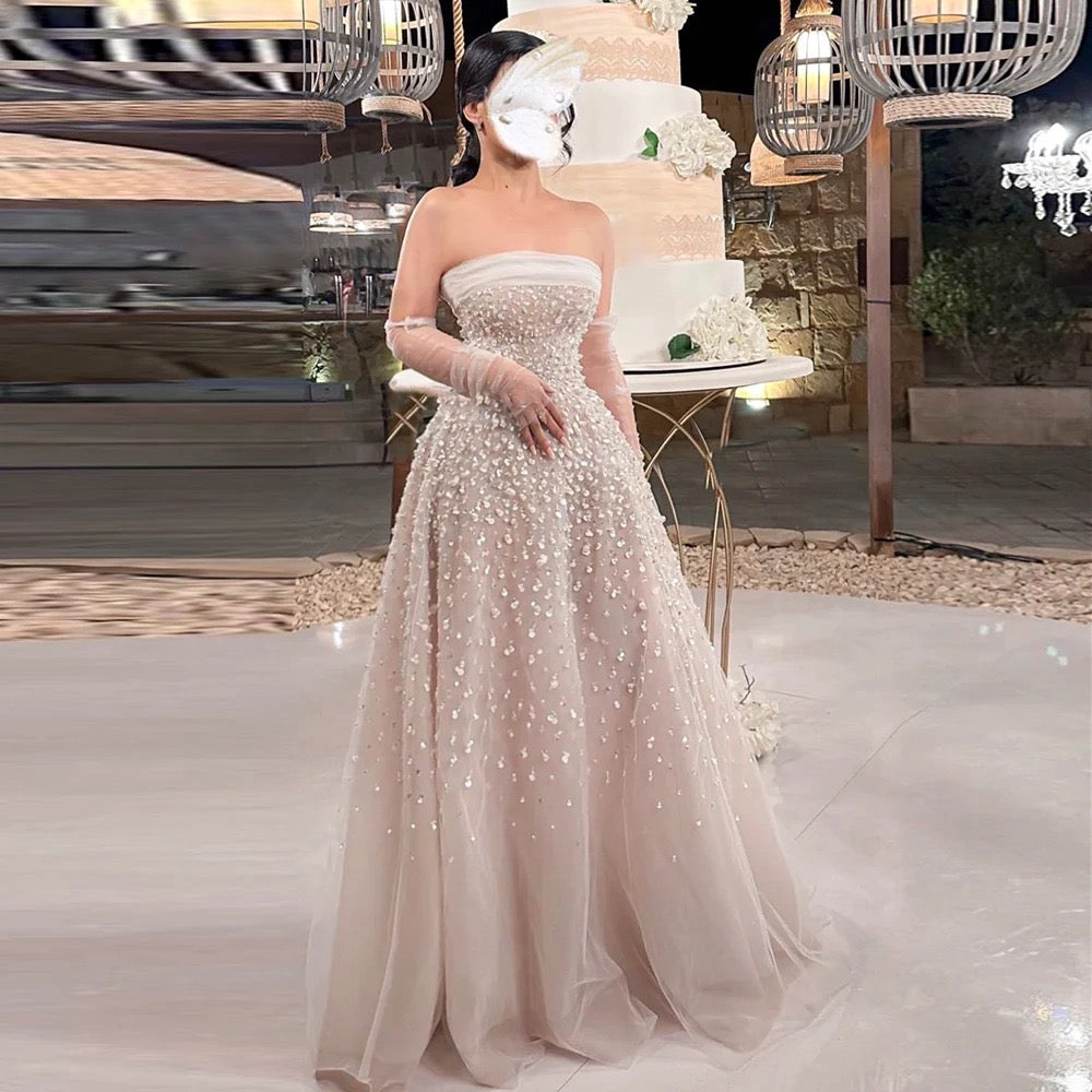 P For Pearls dress with gloves