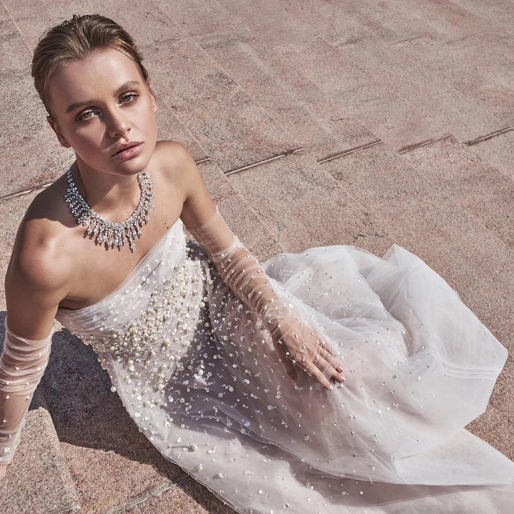 P For Pearls dress with gloves