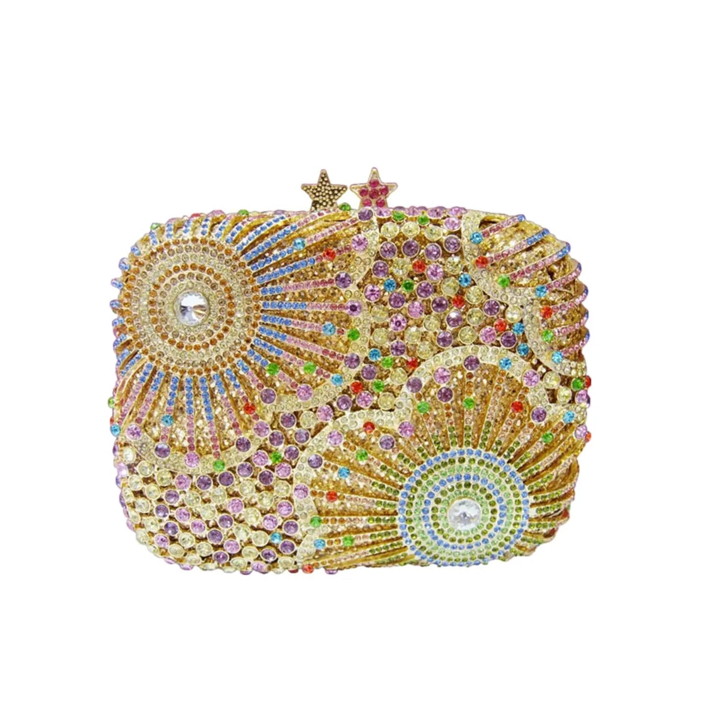 Dazzling Flower Crystal Clutch Bag HB021
