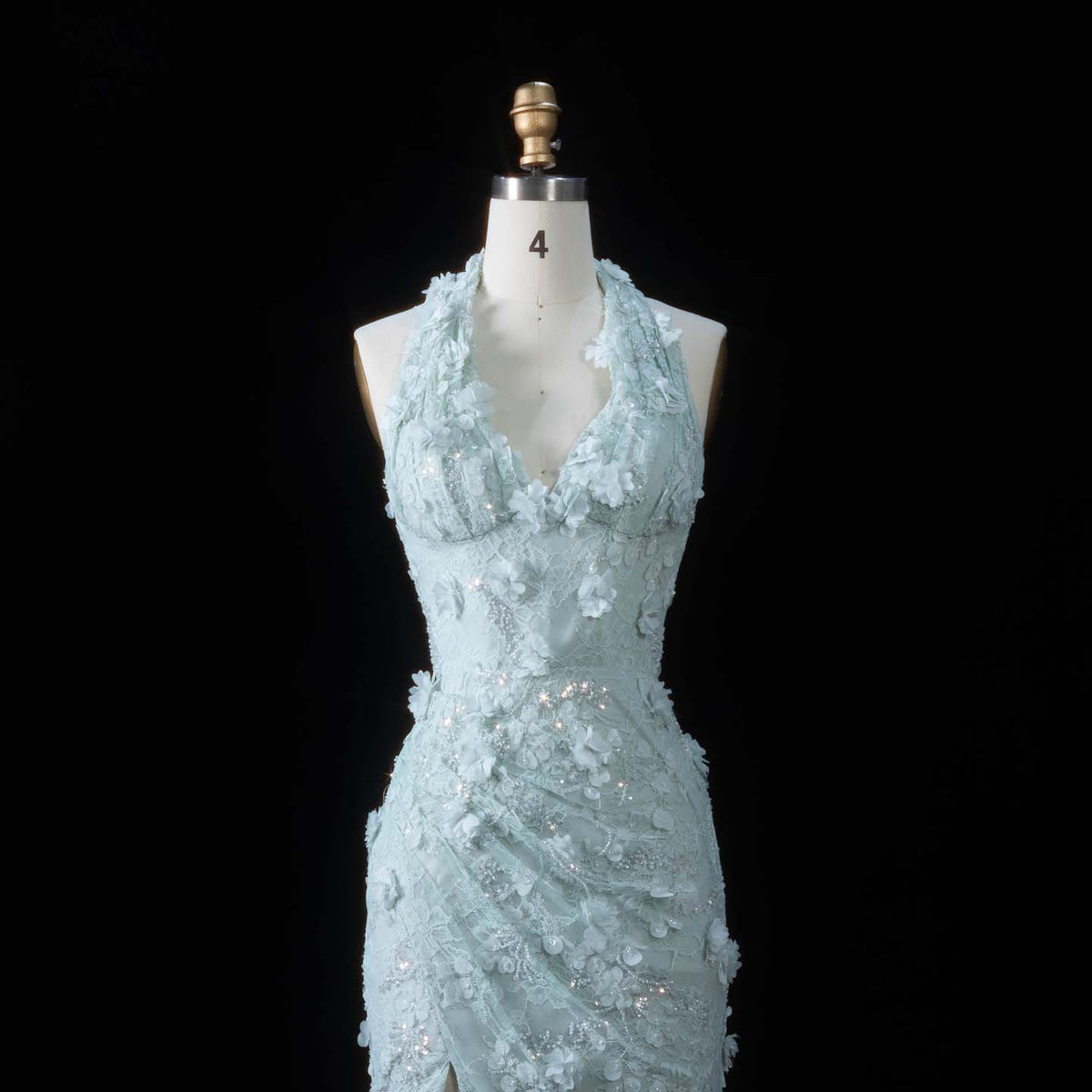 Elegant 3D Floral Lace Mermaid Evening Dress SS603