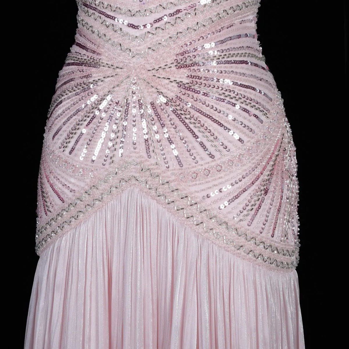 Rust Red Sequin Cap Sleeve Pleated Formal Evening Gown SS325