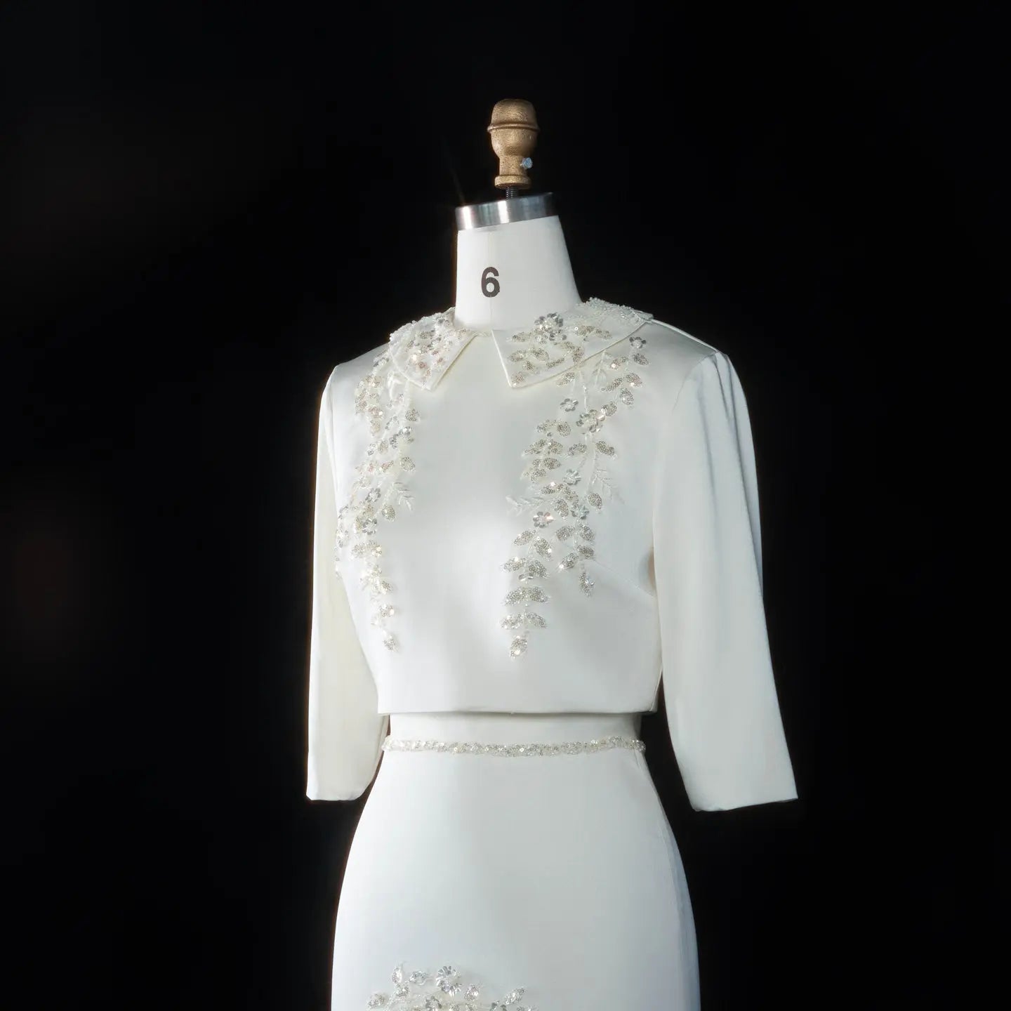 Arabic Beading Two Pieces with Sleeves Evening Dresses SS214