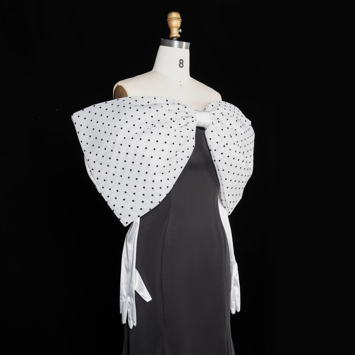Elegant Off Shoulder Mermaid Evening Dress with Gloves SF138