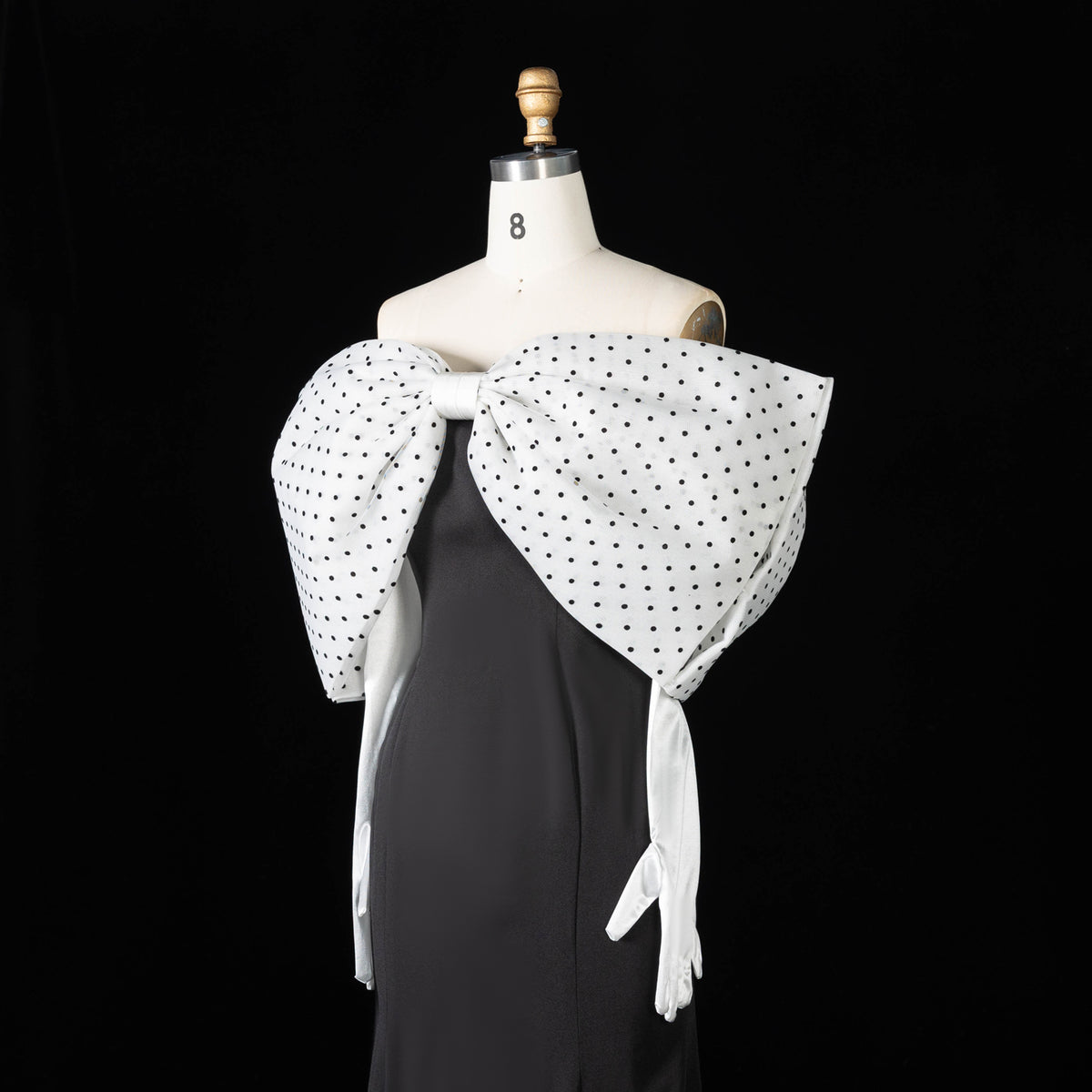 Elegant Off Shoulder Mermaid Evening Dress with Gloves SF138