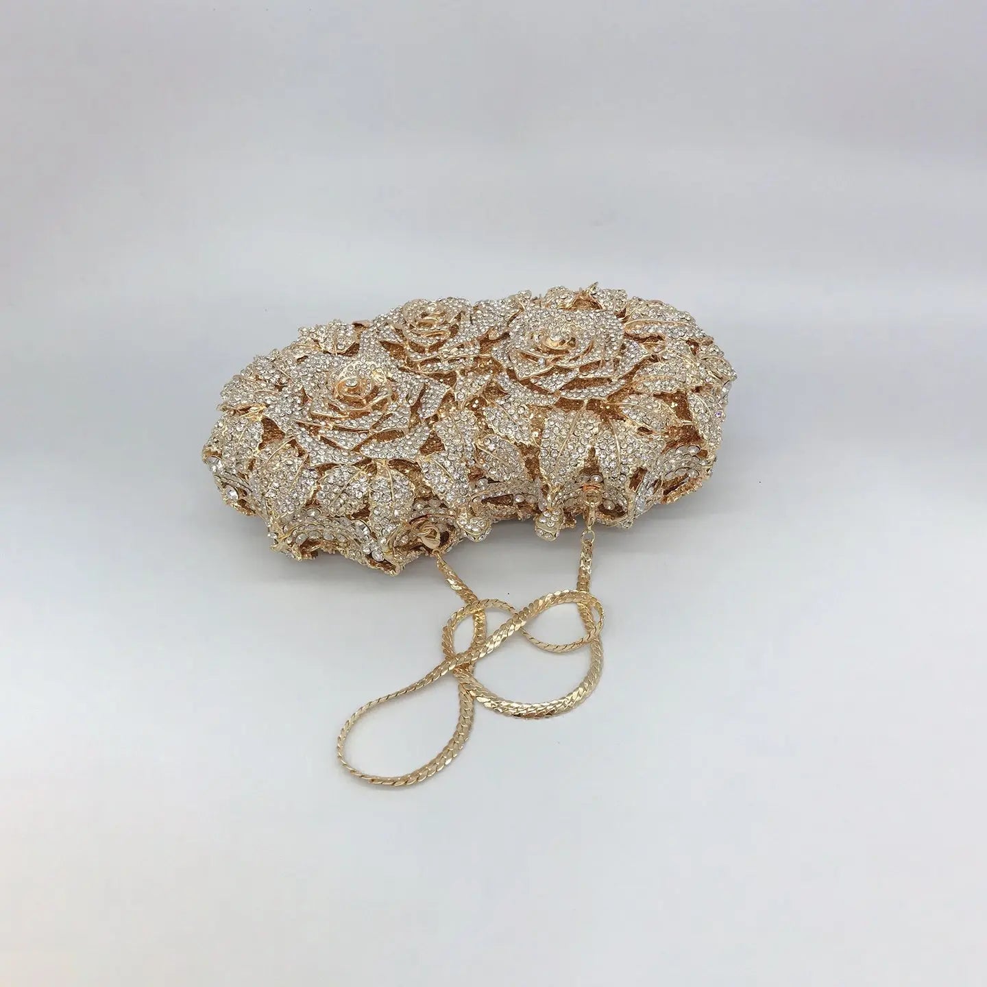 Hollow Rose Diamond Evening Bag Clutch HB007