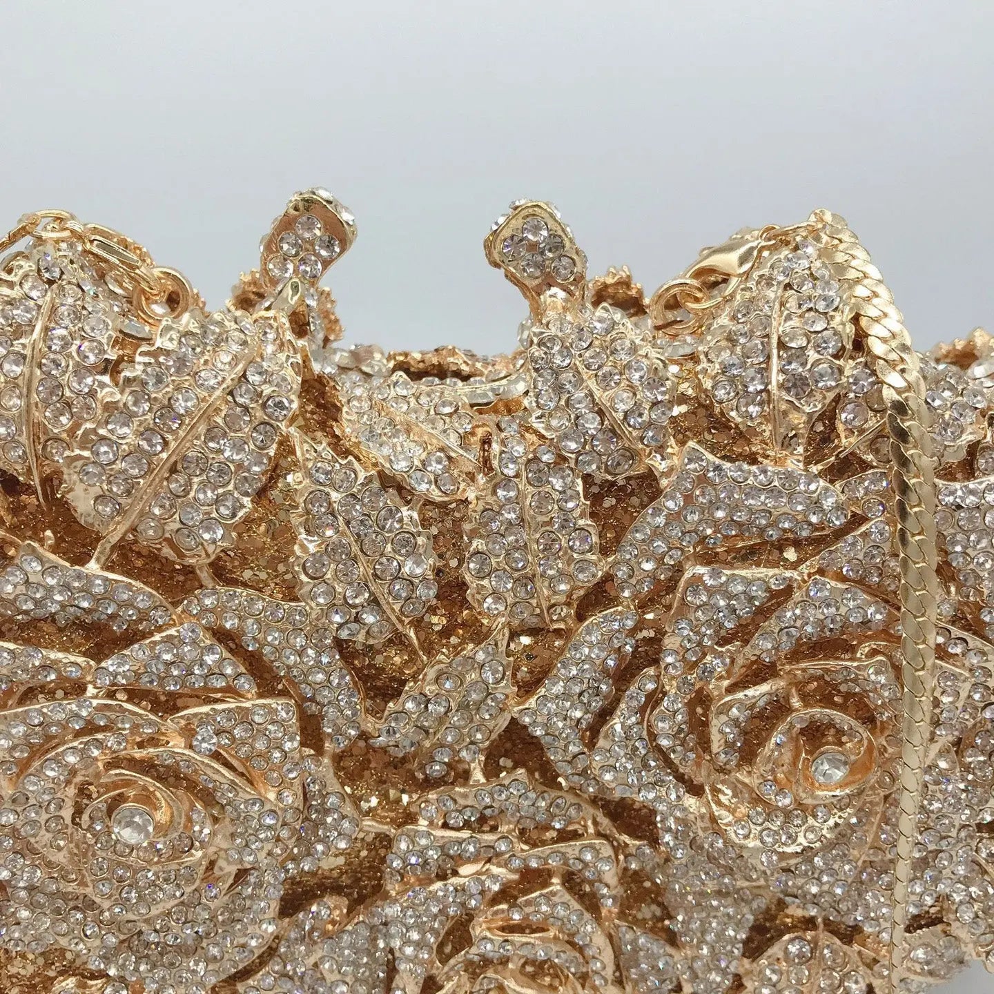 Hollow Rose Diamond Evening Bag Clutch HB007