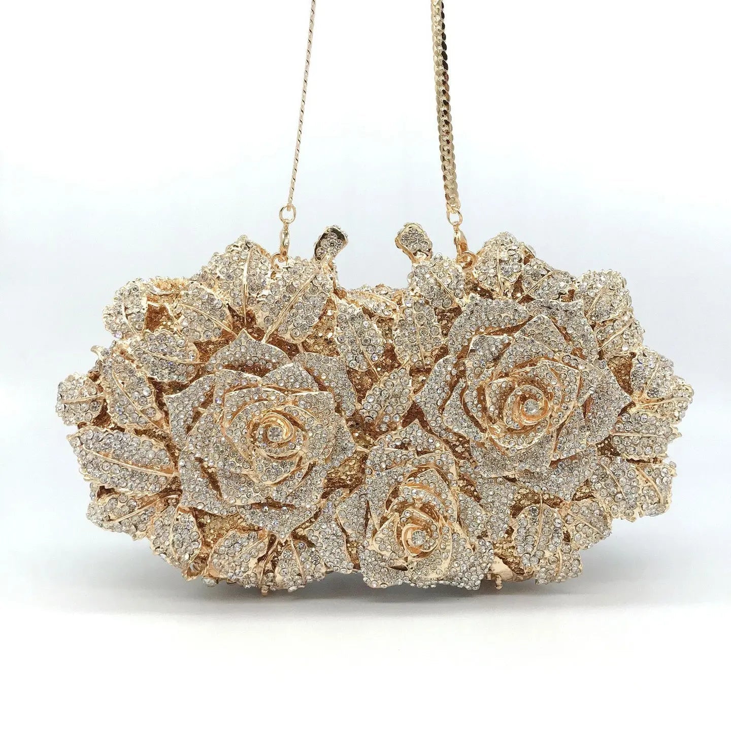 Hollow Rose Diamond Evening Bag Clutch HB007