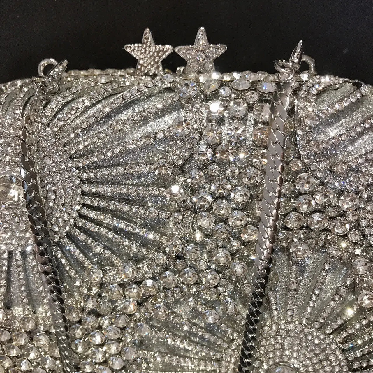 Dazzling Flower Crystal Clutch Bag HB021