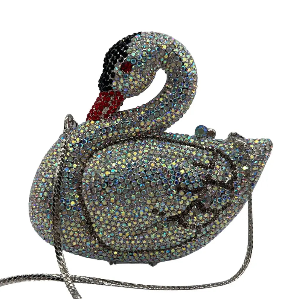 ASwan Shaped Diamond Evening Clutch Bag HB026
