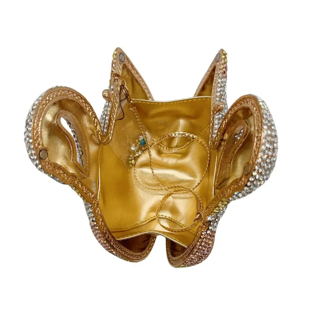 ASwan Shaped Diamond Evening Clutch Bag HB026