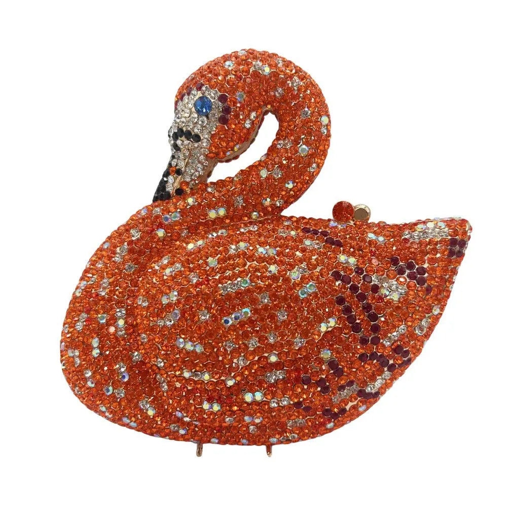 ASwan Shaped Diamond Evening Clutch Bag HB026