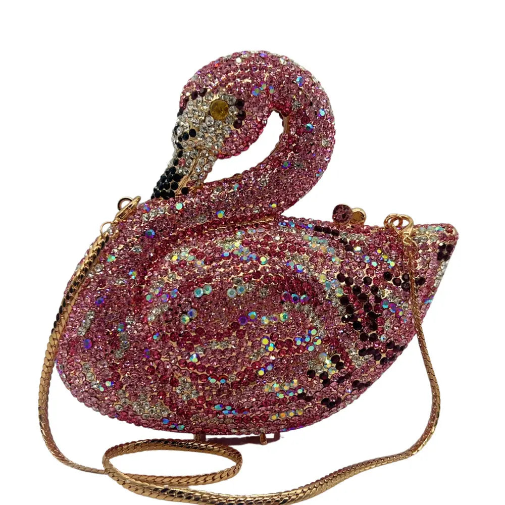 ASwan Shaped Diamond Evening Clutch Bag HB026