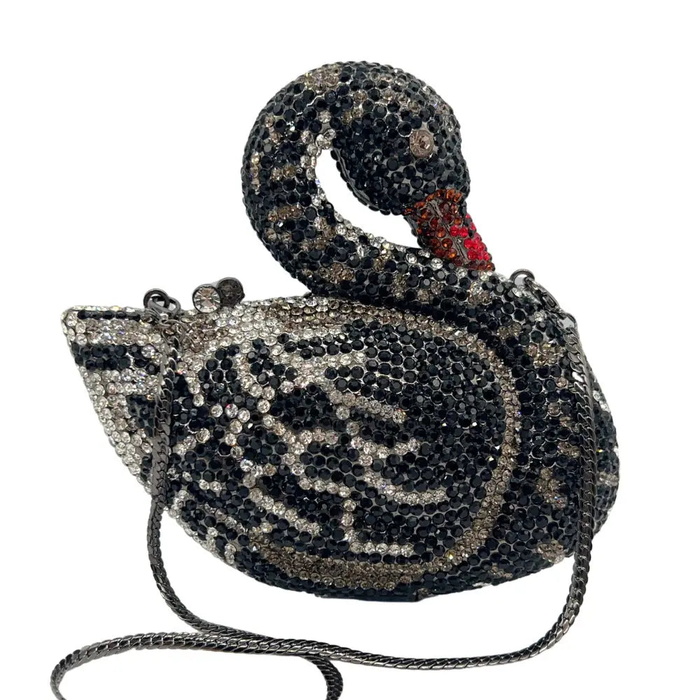 ASwan Shaped Diamond Evening Clutch Bag HB026