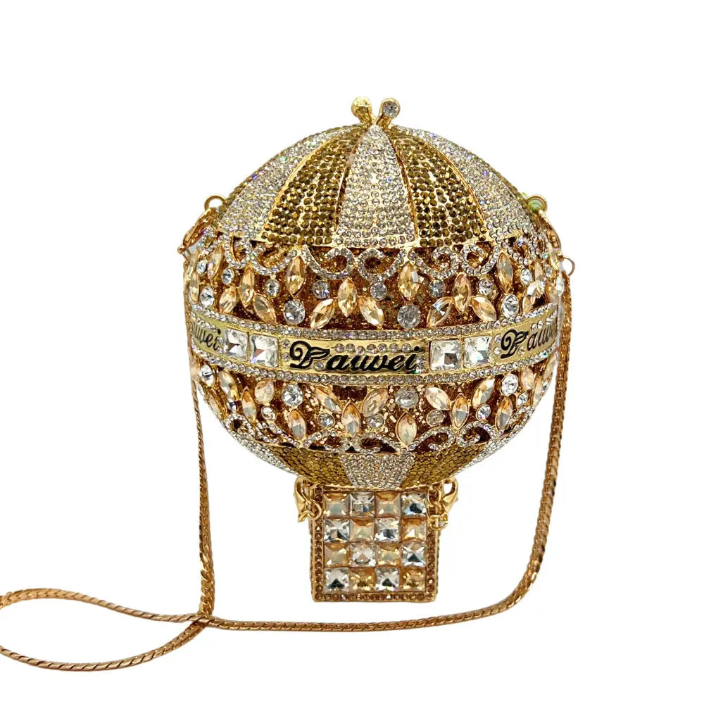 Hot Air Balloon Shaped Crystal Clutch Bag HB030