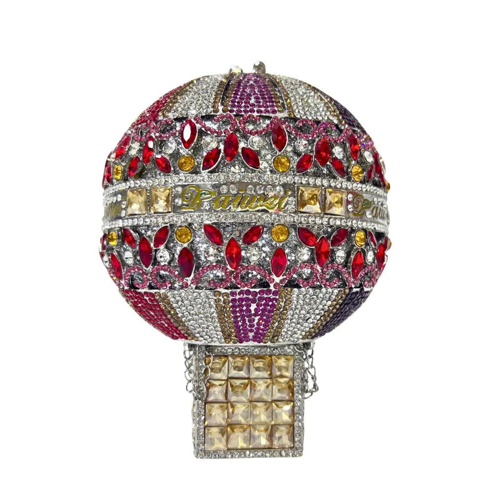Hot Air Balloon Shaped Crystal Clutch Bag HB030