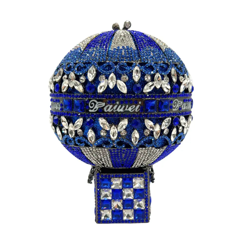 Hot Air Balloon Shaped Crystal Clutch Bag HB030