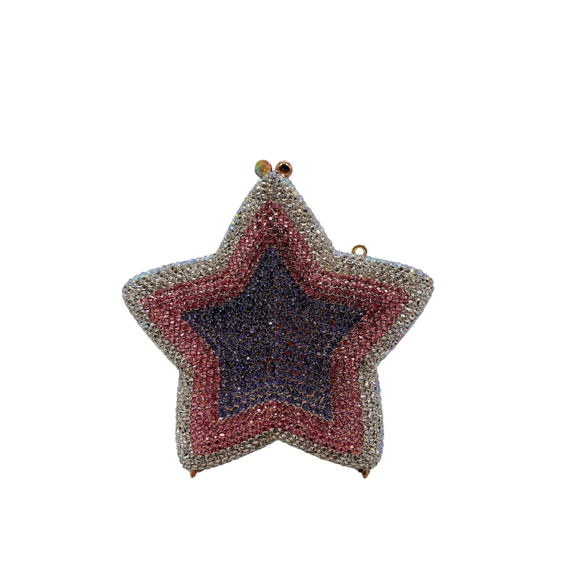 Star Shaped Crystal Evening Clutch Bag HB033