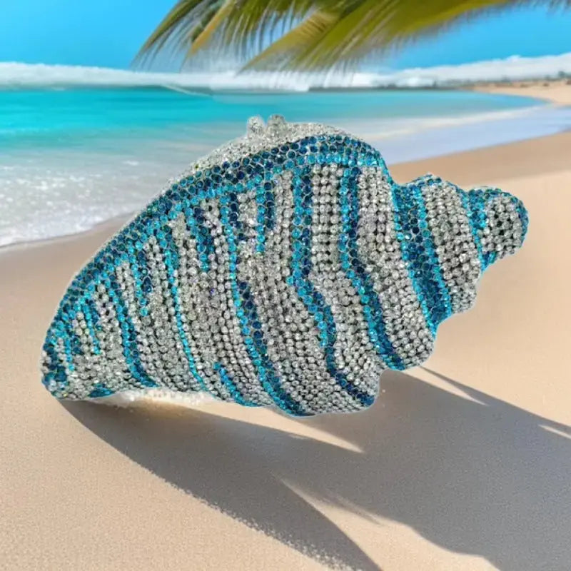 Conch Crystal Evening Clutch Bag HB034