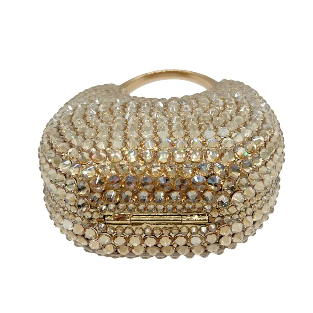 Oval Shaped Diamond Evening Clutch Bag HB035