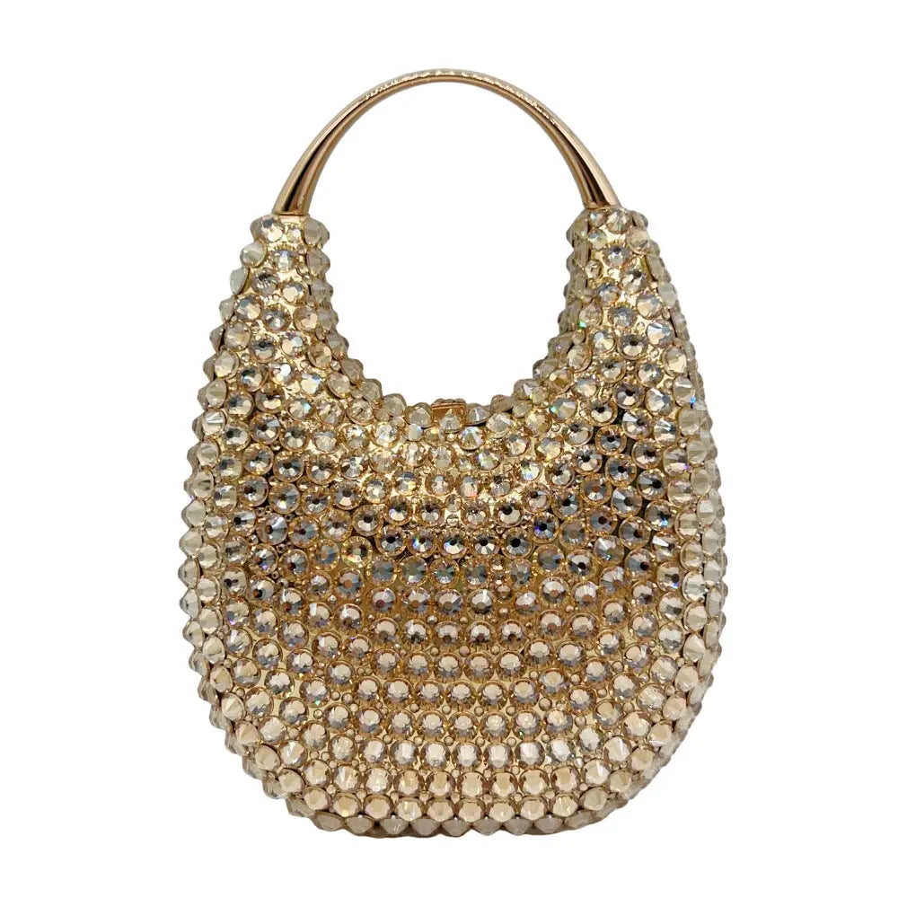 Oval Shaped Diamond Evening Clutch Bag HB035