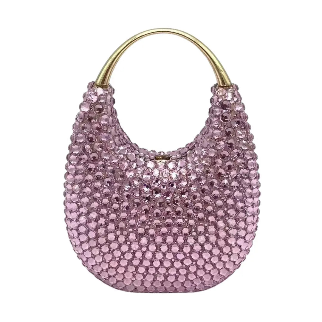 Oval Shaped Diamond Evening Clutch Bag HB035