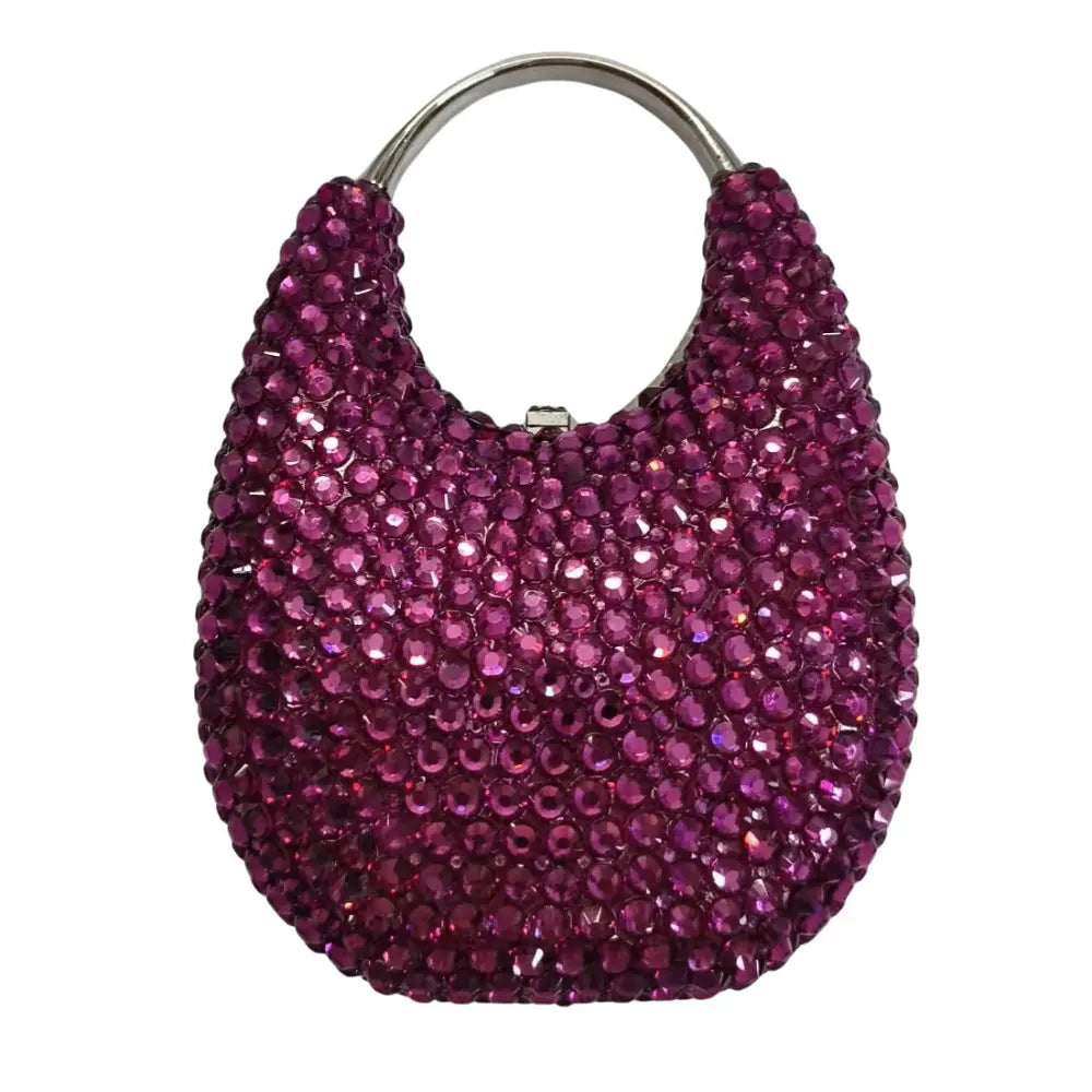 Oval Shaped Diamond Evening Clutch Bag HB035