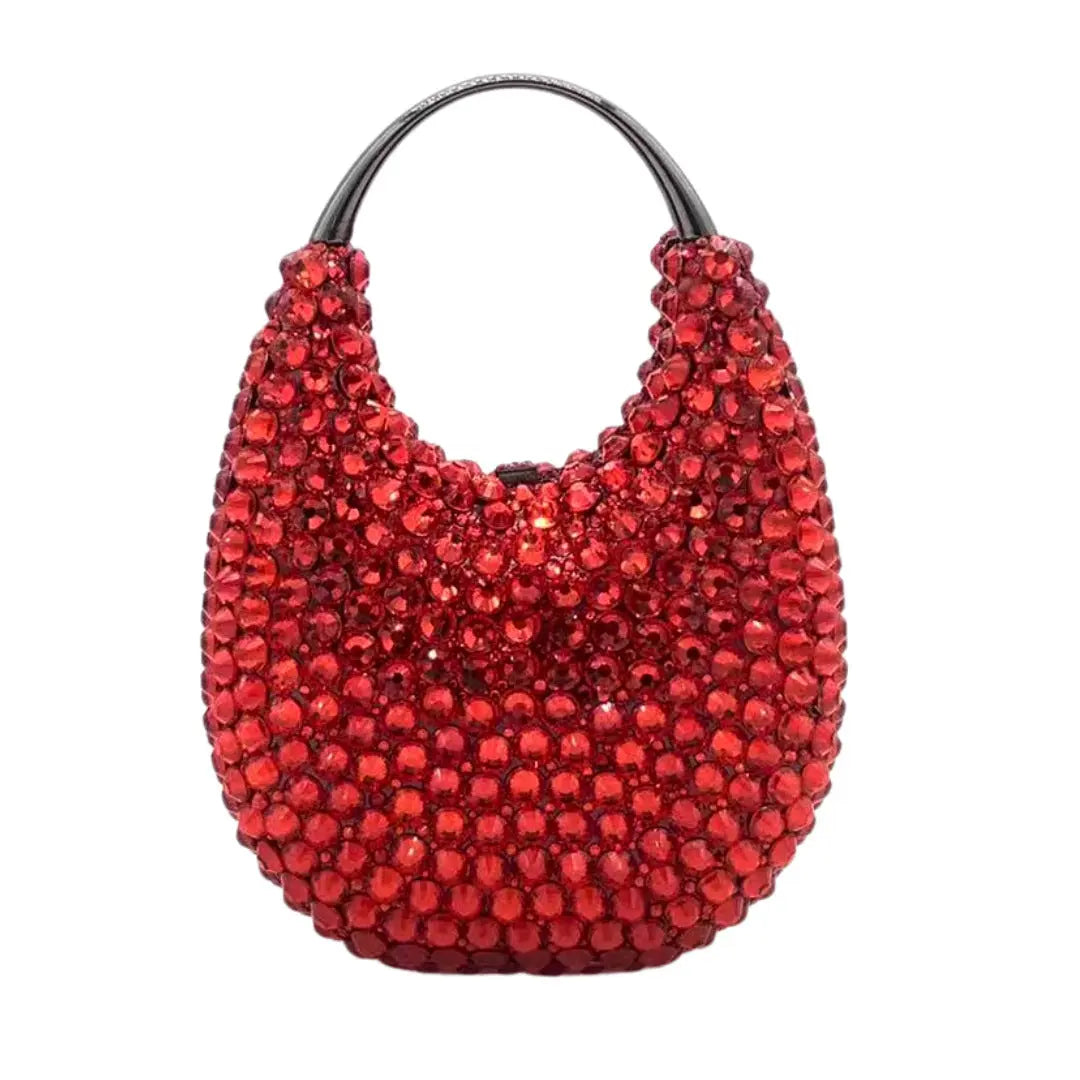 Oval Shaped Diamond Evening Clutch Bag HB035